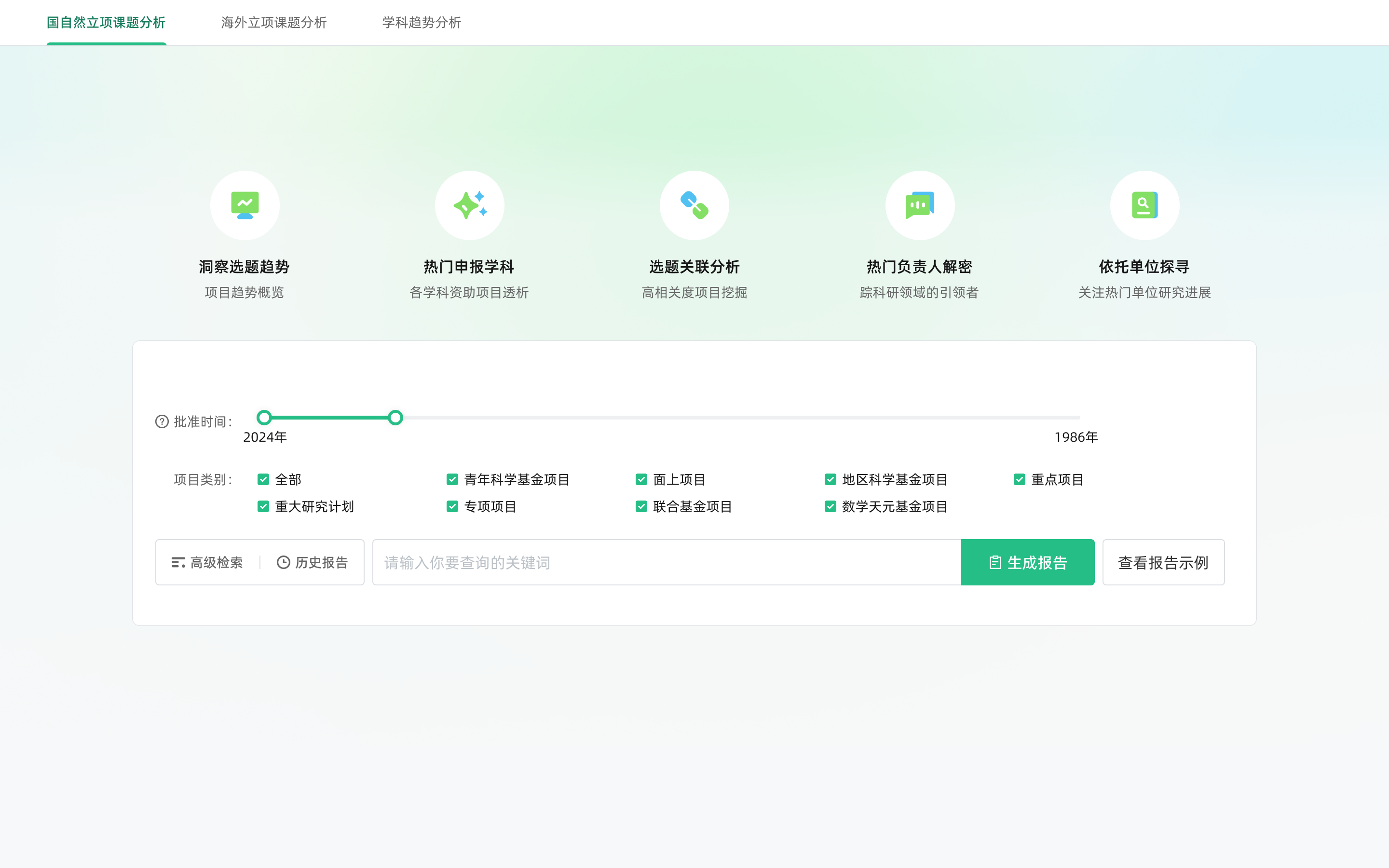 猫眼课题宝立项分析